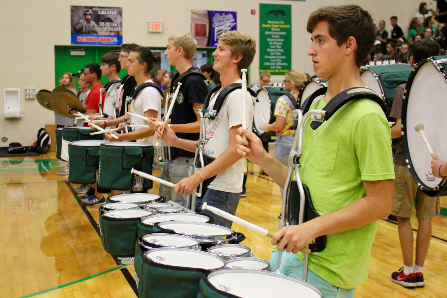 Derby FALLs in love with pep assemblies (Photos by Regina Waugh)