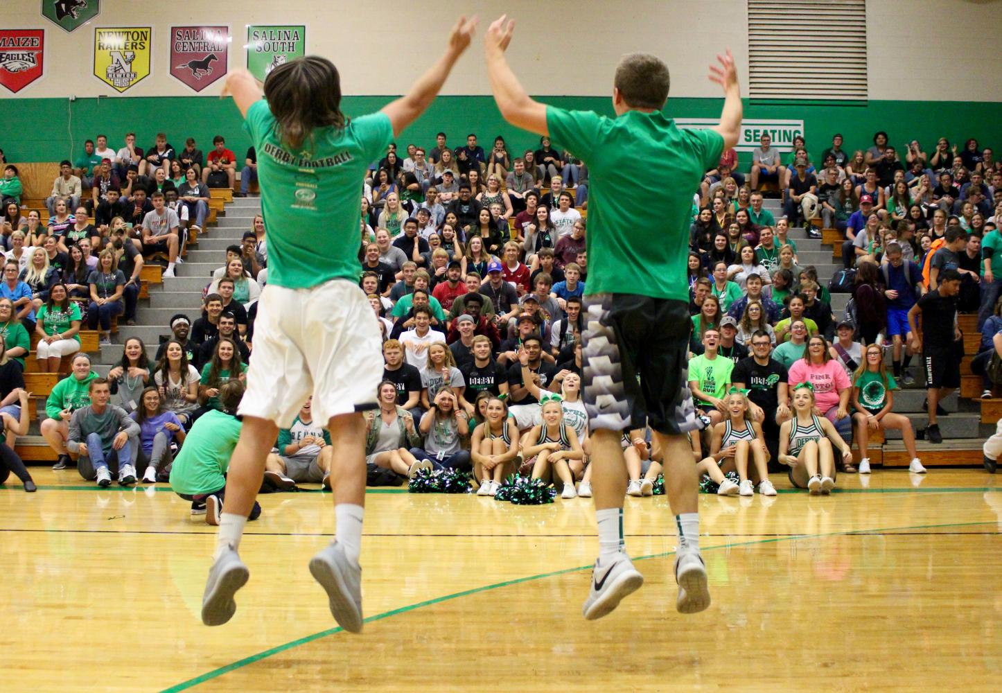 Derby FALLs in love with pep assemblies (Photos by Regina Waugh)