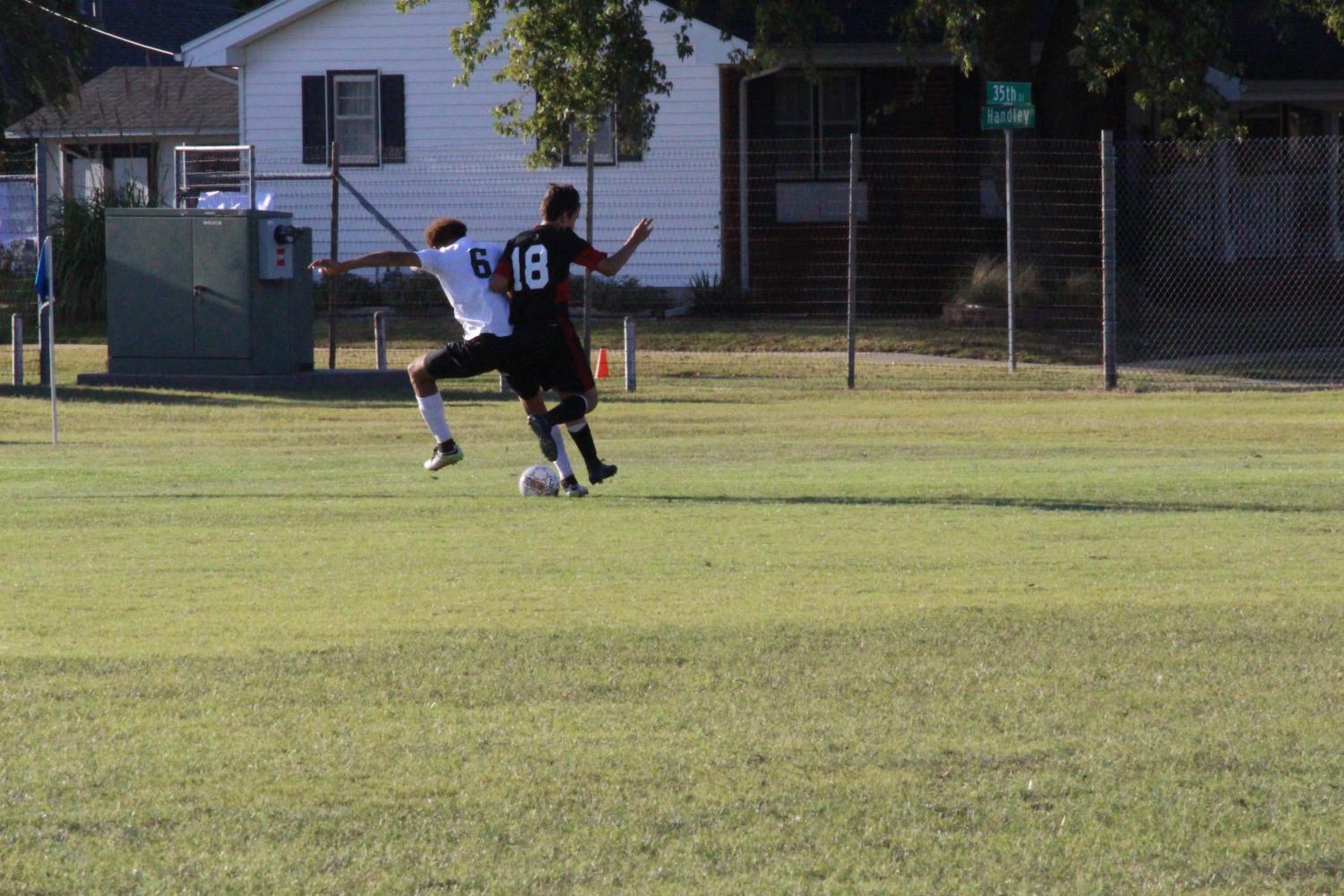 Boys varsity soccer vs. Wichita Heights ( Photos by Hannah Abou-Faissal )