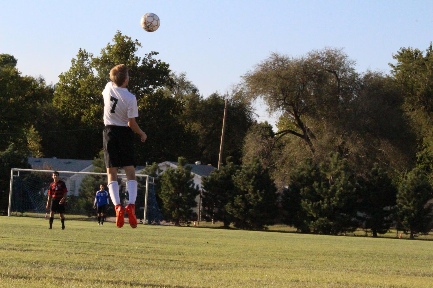 Boys varsity soccer vs. Wichita Heights ( Photos by Hannah Abou-Faissal )