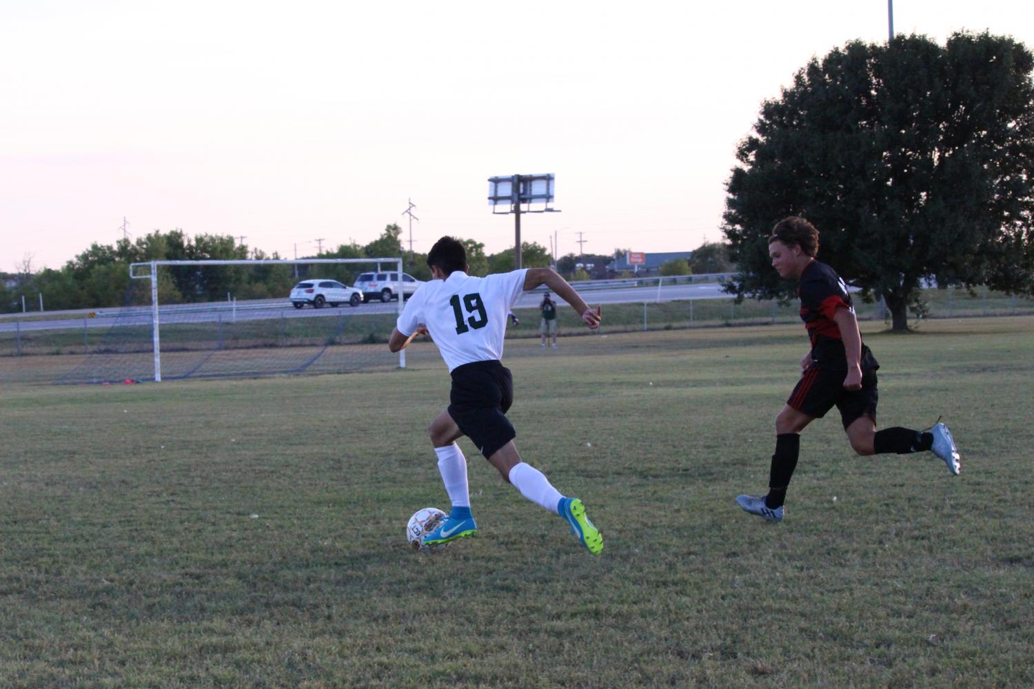 Boys varsity soccer vs. Wichita Heights ( Photos by Hannah Abou-Faissal )