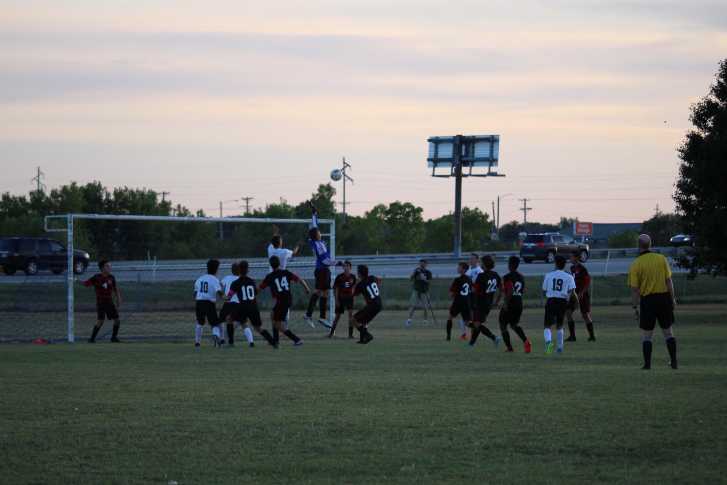 Boys varsity soccer vs. Wichita Heights ( Photos by Hannah Abou-Faissal )