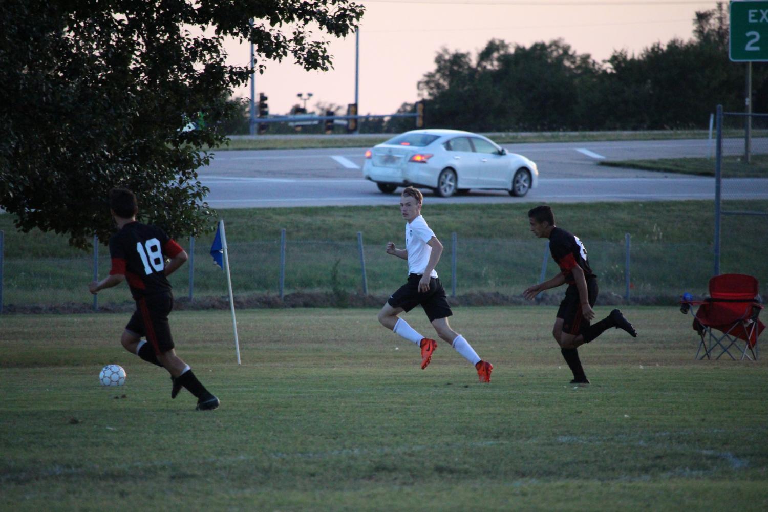 Boys varsity soccer vs. Wichita Heights ( Photos by Hannah Abou-Faissal )