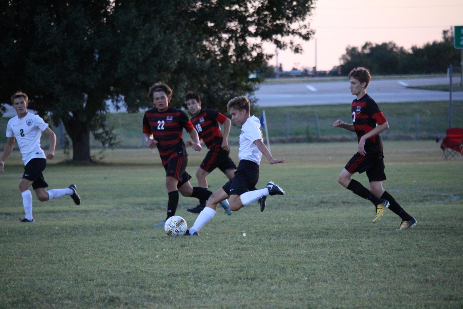 Boys varsity soccer vs. Wichita Heights ( Photos by Hannah Abou-Faissal )