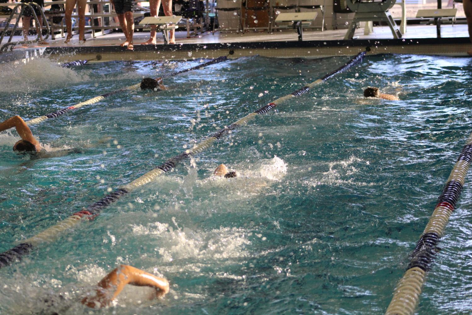 Derby Boy's Swim vs. Campus, Independent, Coffeyville, and Winfield High school (Photos by Karina Salinas)