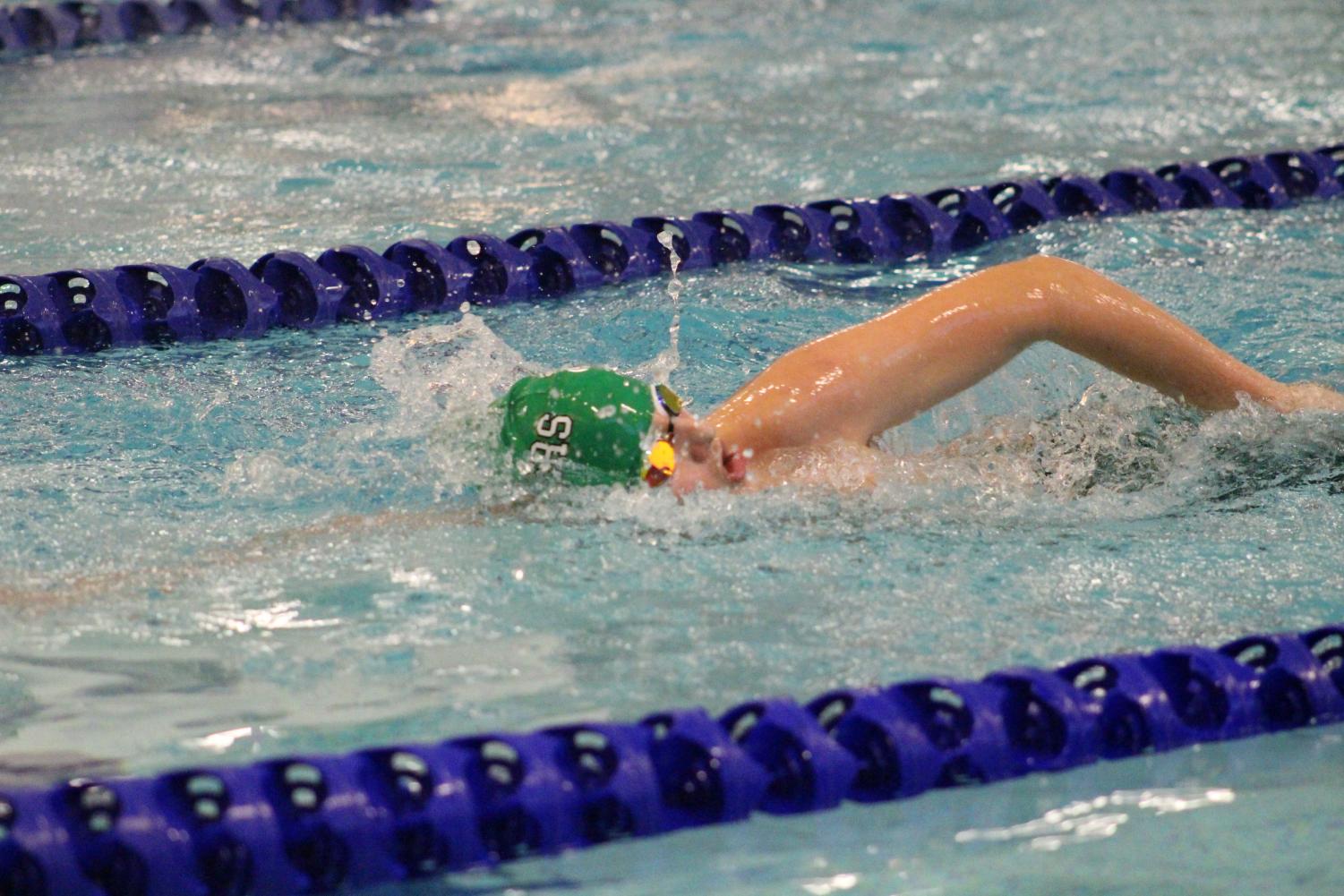 Derby Boy's Swim vs. Campus, Independent, Coffeyville, and Winfield High school (Photos by Karina Salinas)