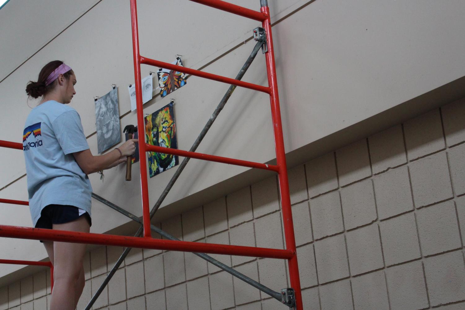Art Show Preparation (Photos by Maddie Sanders)