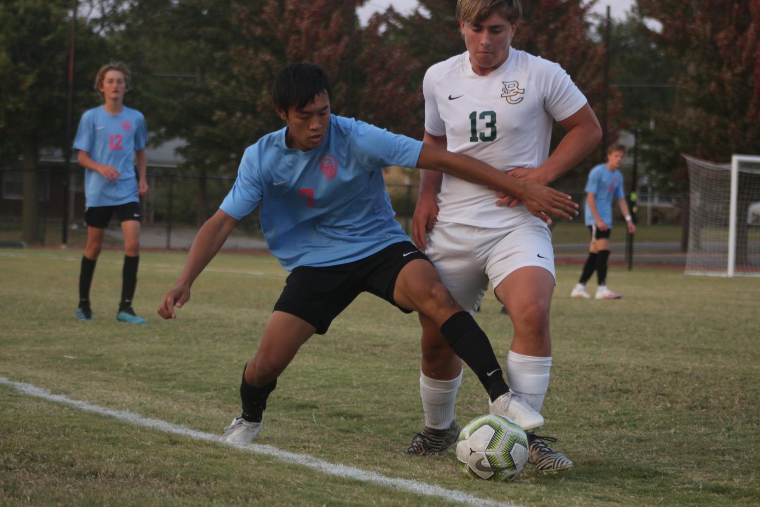 Varsity soccer v. Bishop Carroll (Photos by Mya Studyvin)