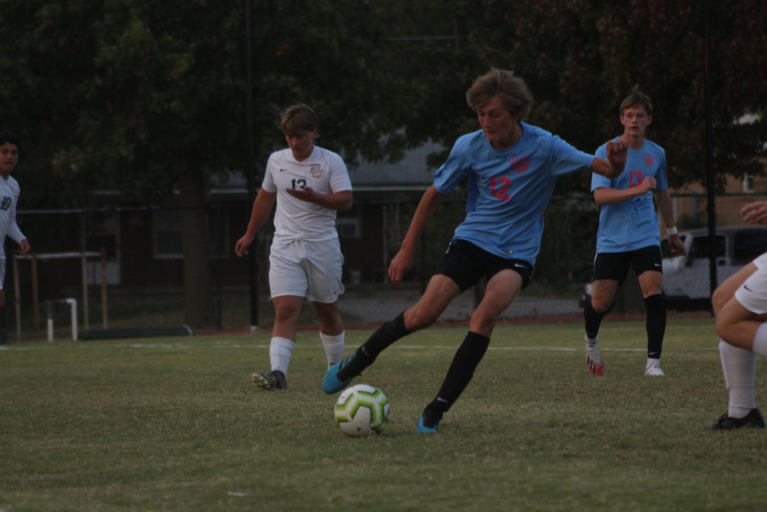 Varsity soccer v. Bishop Carroll (Photos by Mya Studyvin)