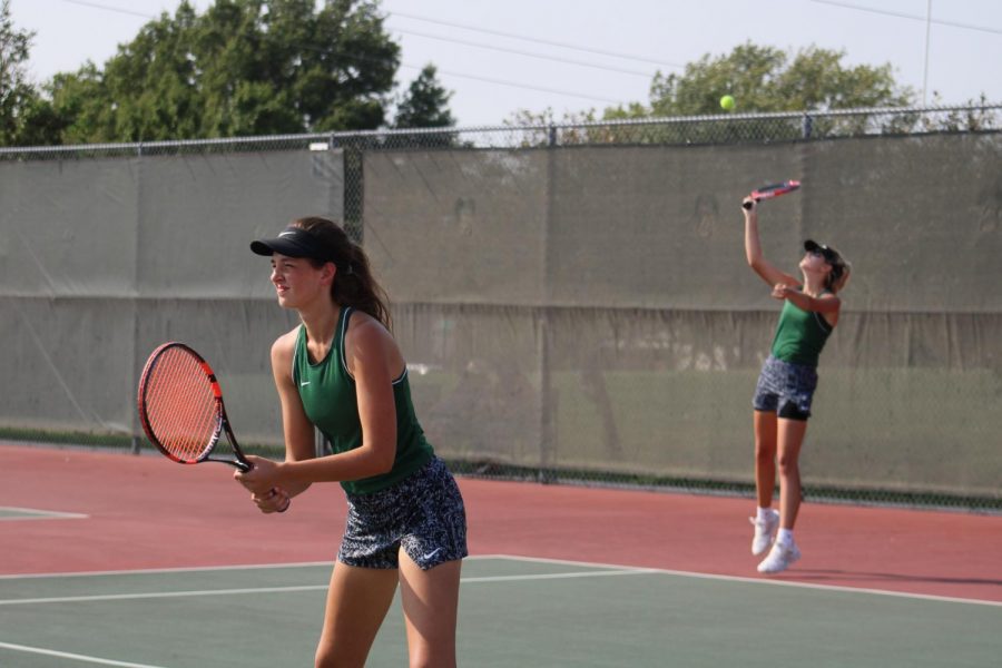 Varsity and JV Tennis at Emporia (photos by Hailey Jeffery)