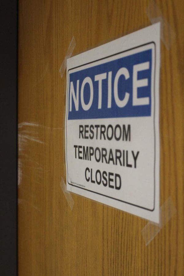 Closed bathrooms (Photos by Lindsay Tyrell-Blake)