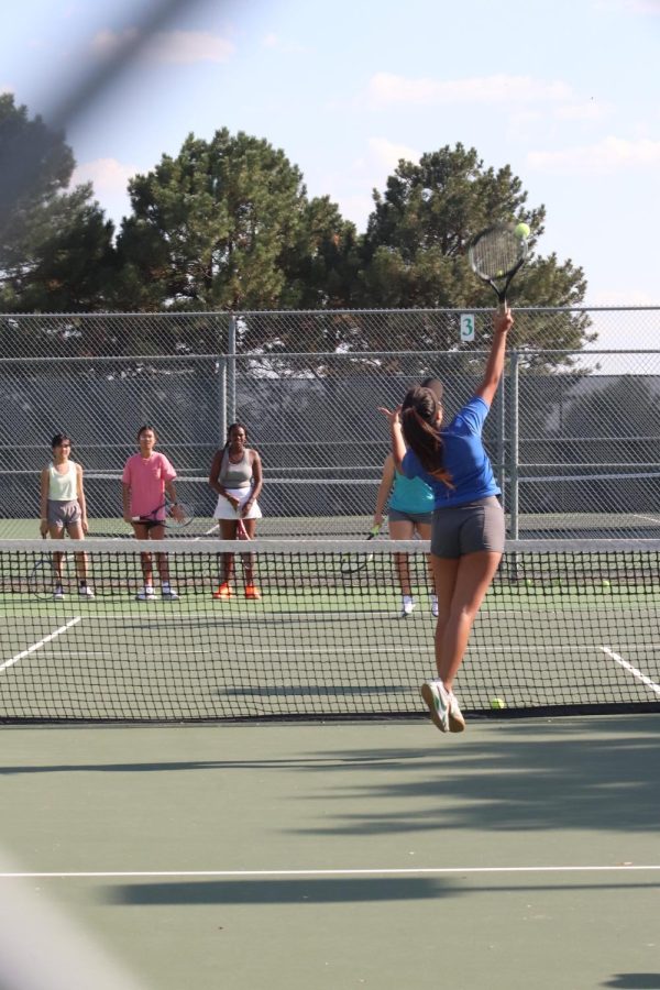 Girls Tennis practice (Photos by Mikah Herzberg)