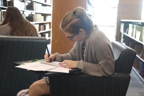 Students study in the library (Photos by Lindsay Tyrell-Blake)