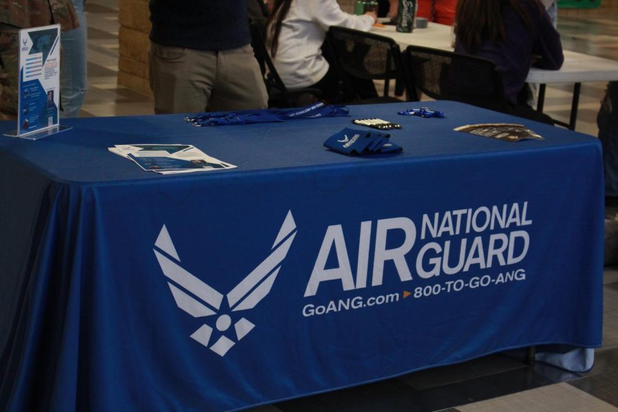 Air National Guard booth at lunch  (Photos by Bella Walker)