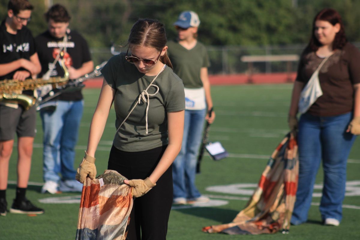 Color guard practice (Photos by Lilly Macormac)