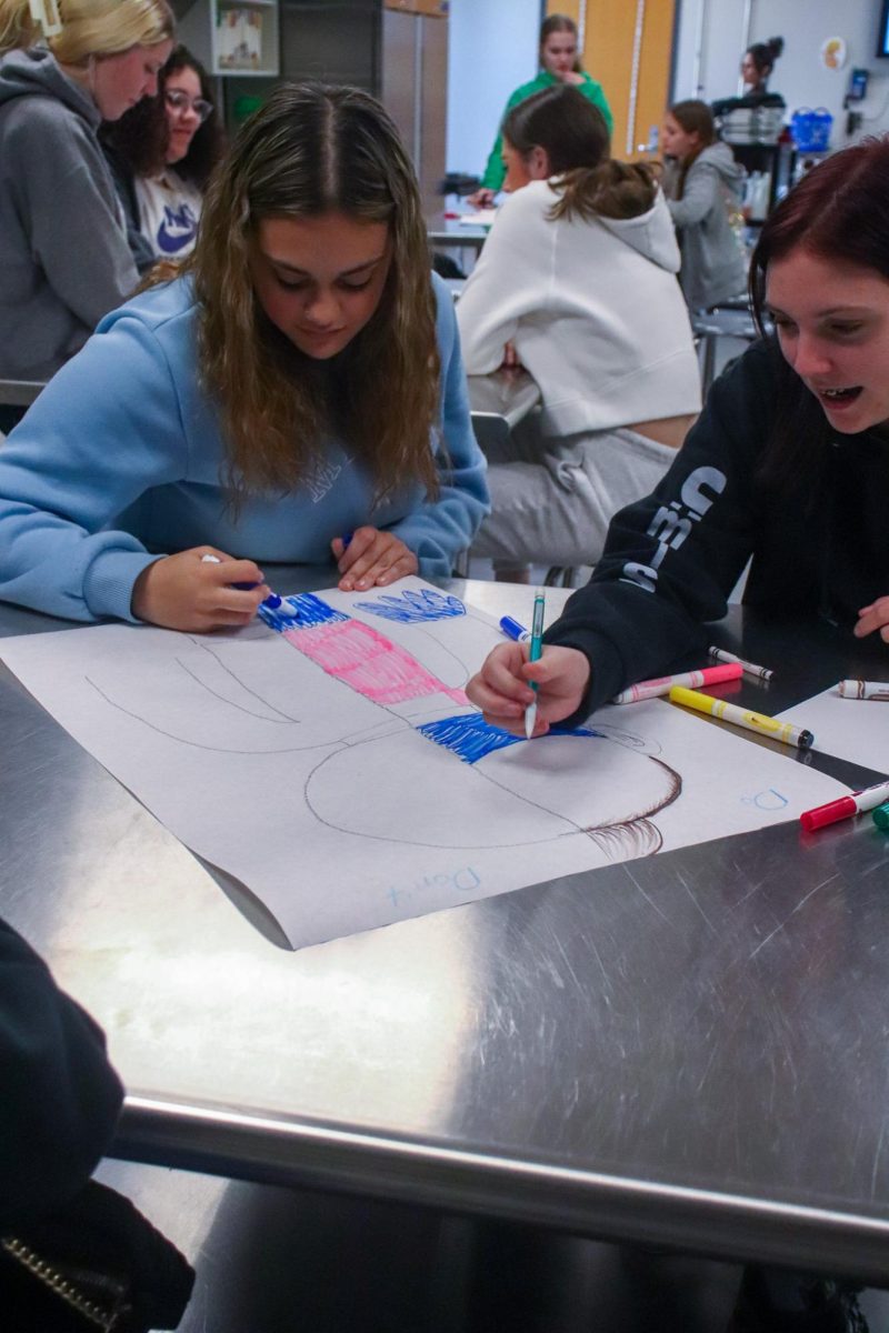 Students draw in culinary essentials (Photos by Delainey Stephenson)