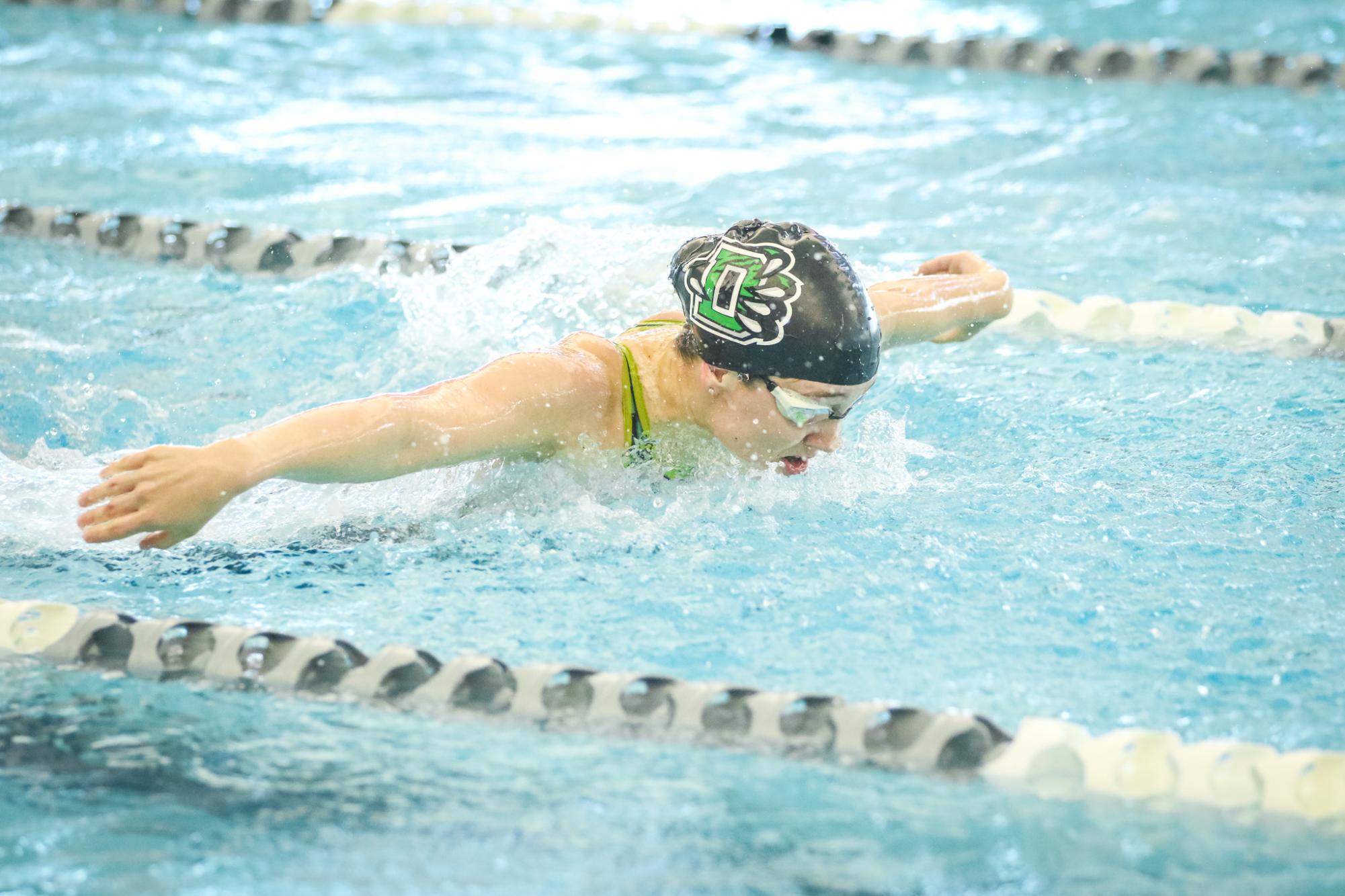 Girls league swim at Maize (Photos by Mikah Herzberg)