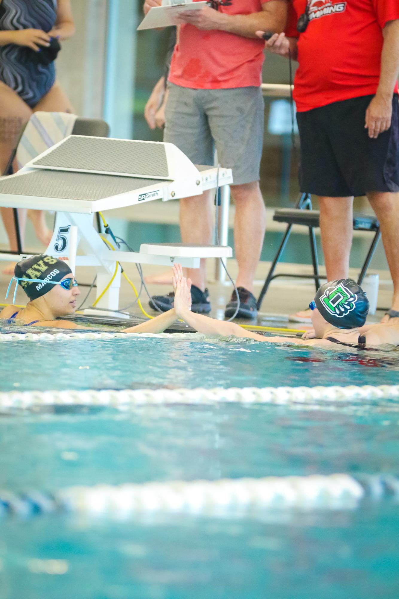 Girls league swim at Maize (Photos by Mikah Herzberg)