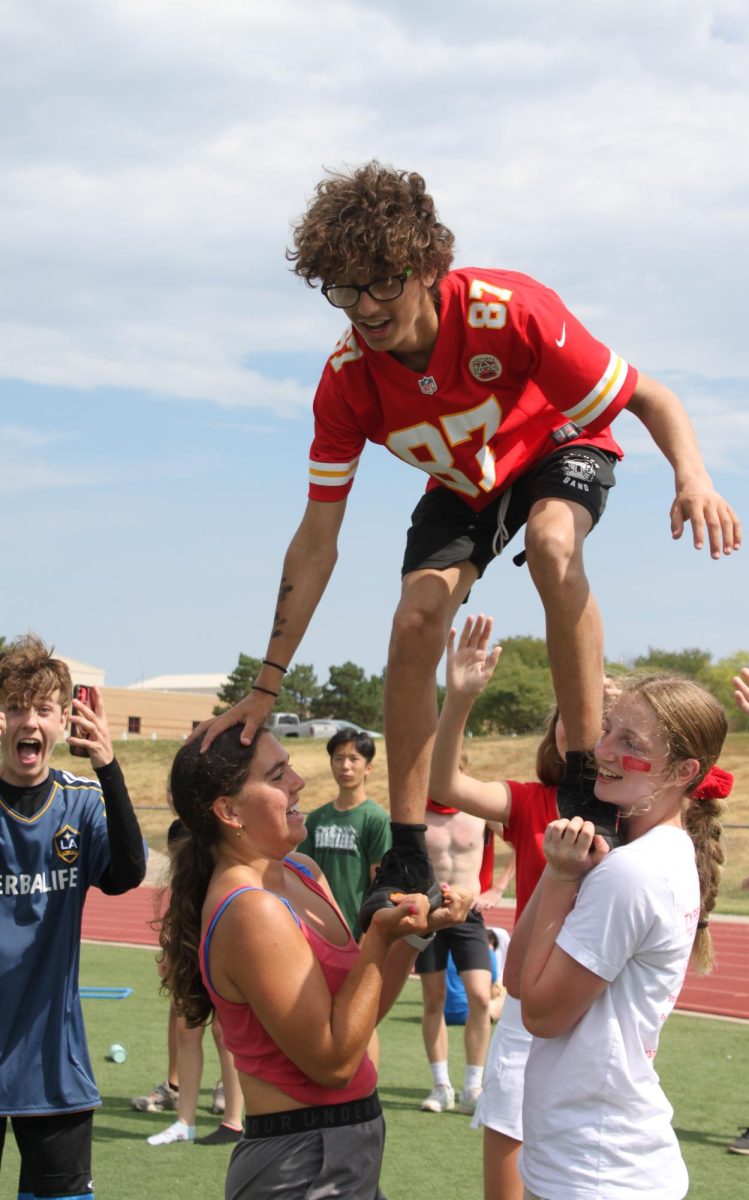 Student gets held up by other students.