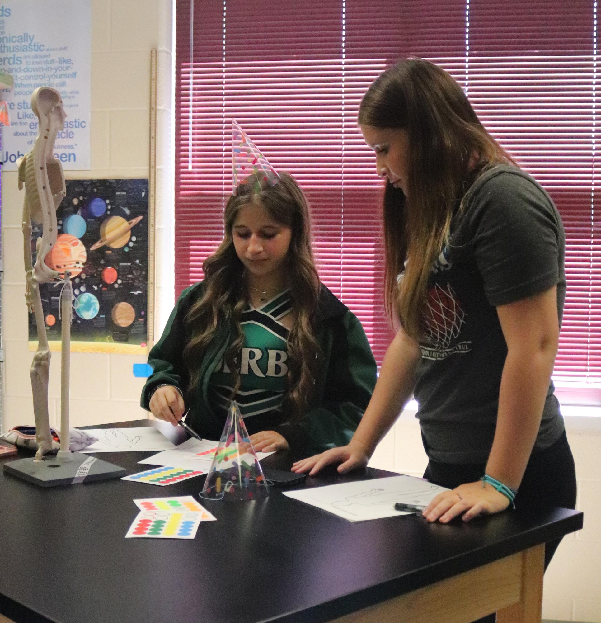 Human body systems mannequin birthday activity (Photos by Natalie Galindo)