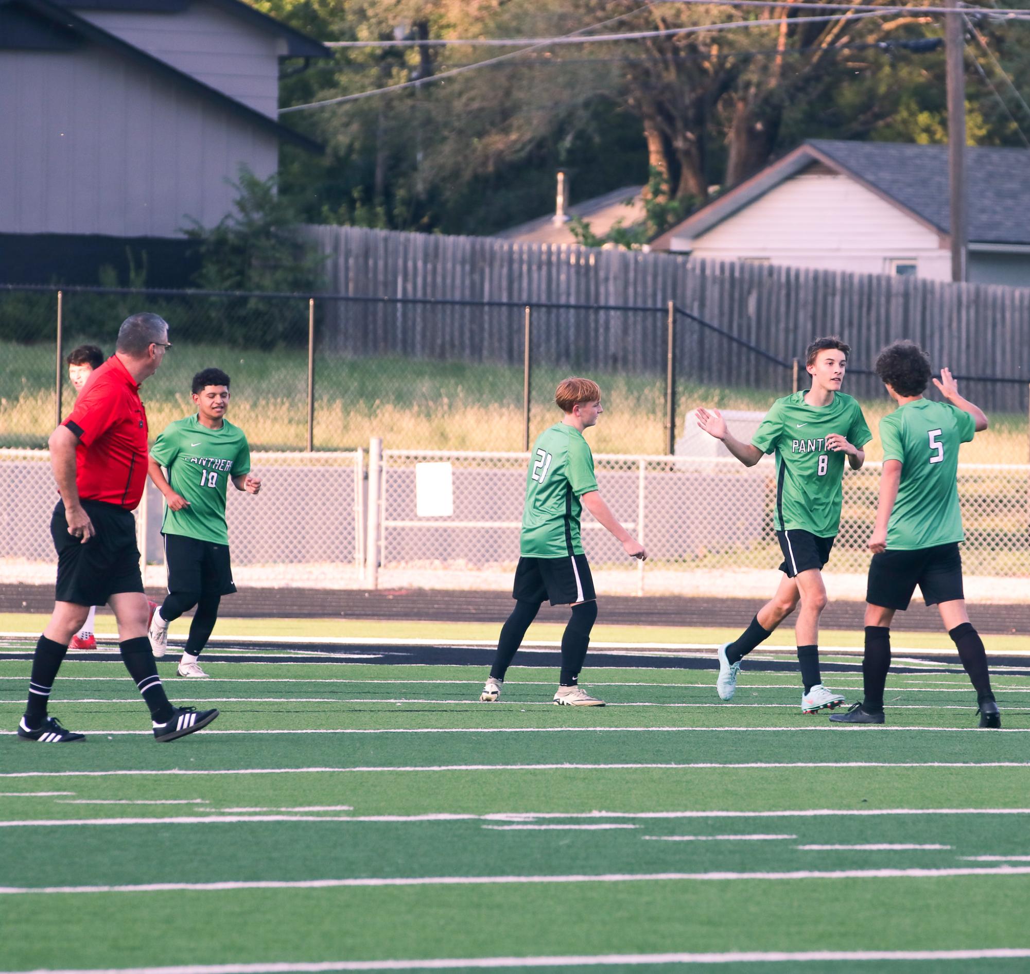 Boys varsity soccer vs. Goddard (Photos by Ava Mbawuike)