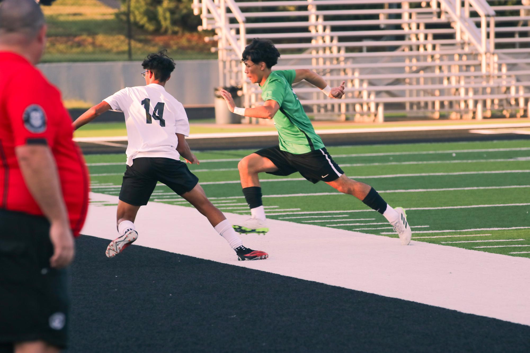 Boys varsity soccer vs. Goddard (Photos by Ava Mbawuike)