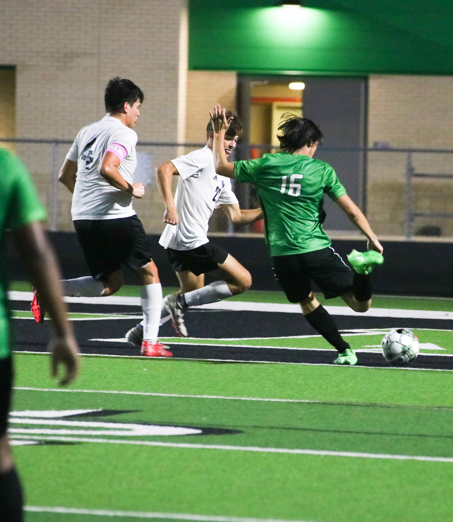 Boys varsity soccer vs. Goddard (Photos by Ava Mbawuike)