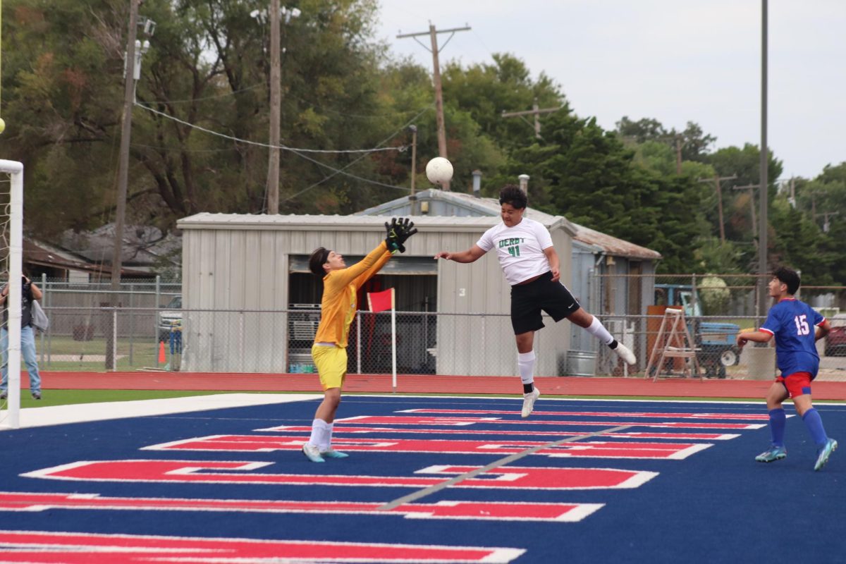 Player goes for header.