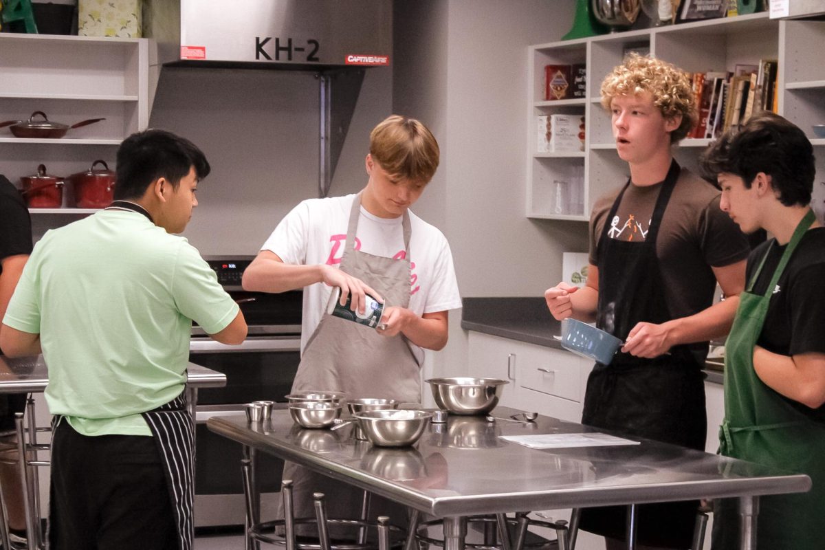 Students begin to make pretzels 