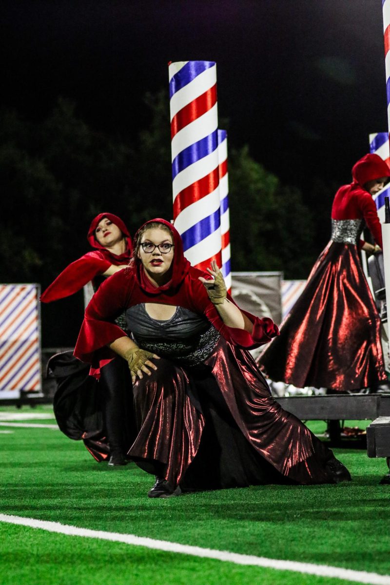 The Dancers and Band, Colorguard preformed during the maize south game.