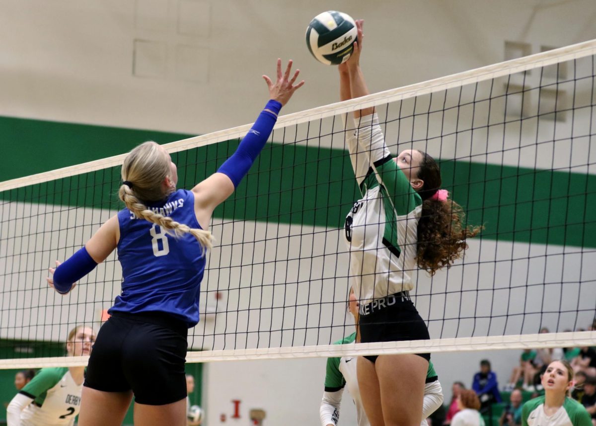 Variety volleyball team plays against Hutchinson at home.