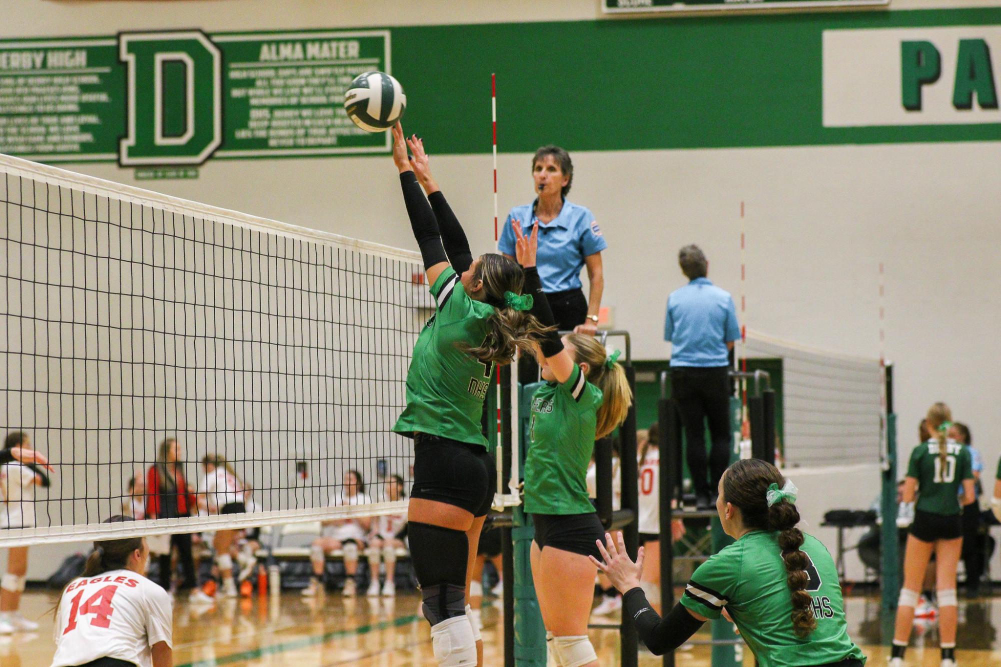 Varsity Volleyball vs. Maize (Photos by Liberty Smith)