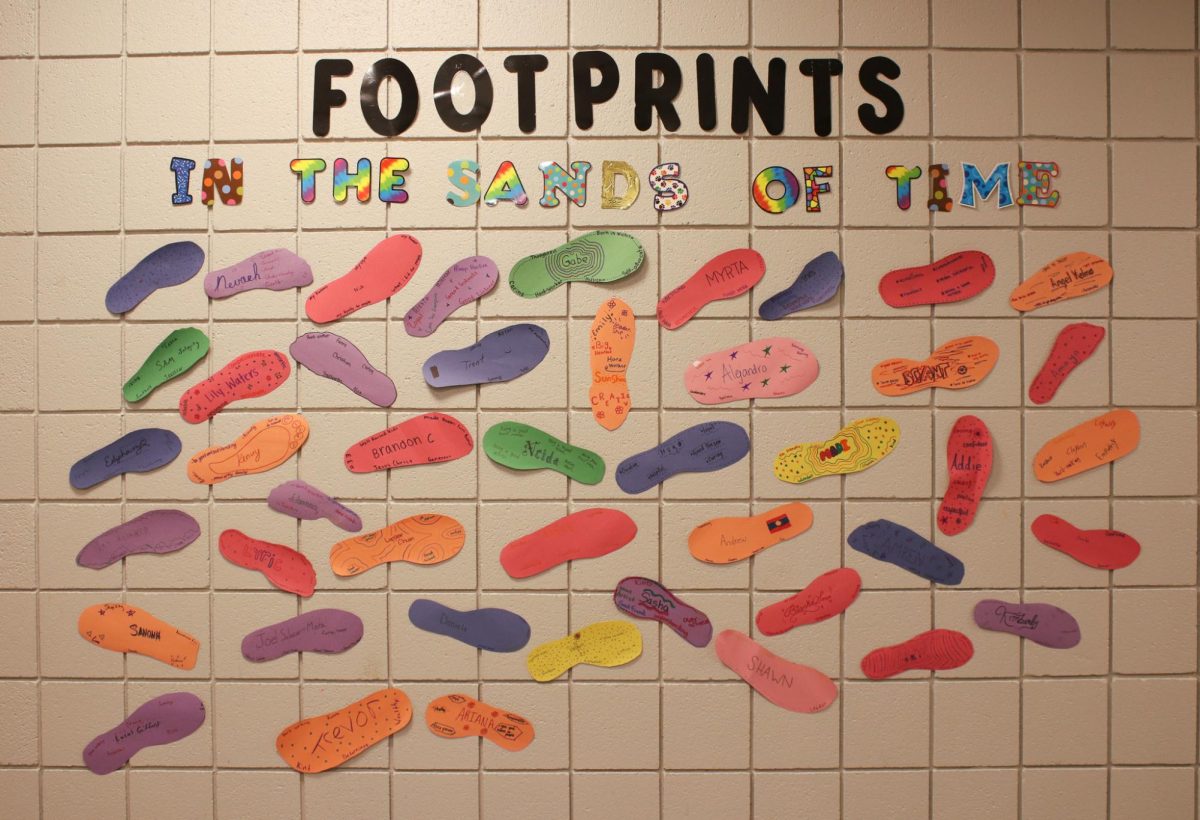 L hall get to know me footprint cutouts.