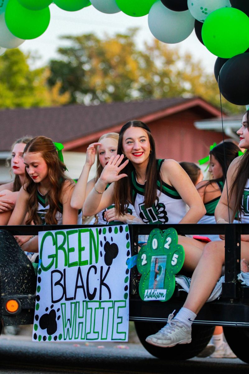 Derby participate in there annual homecoming parade.