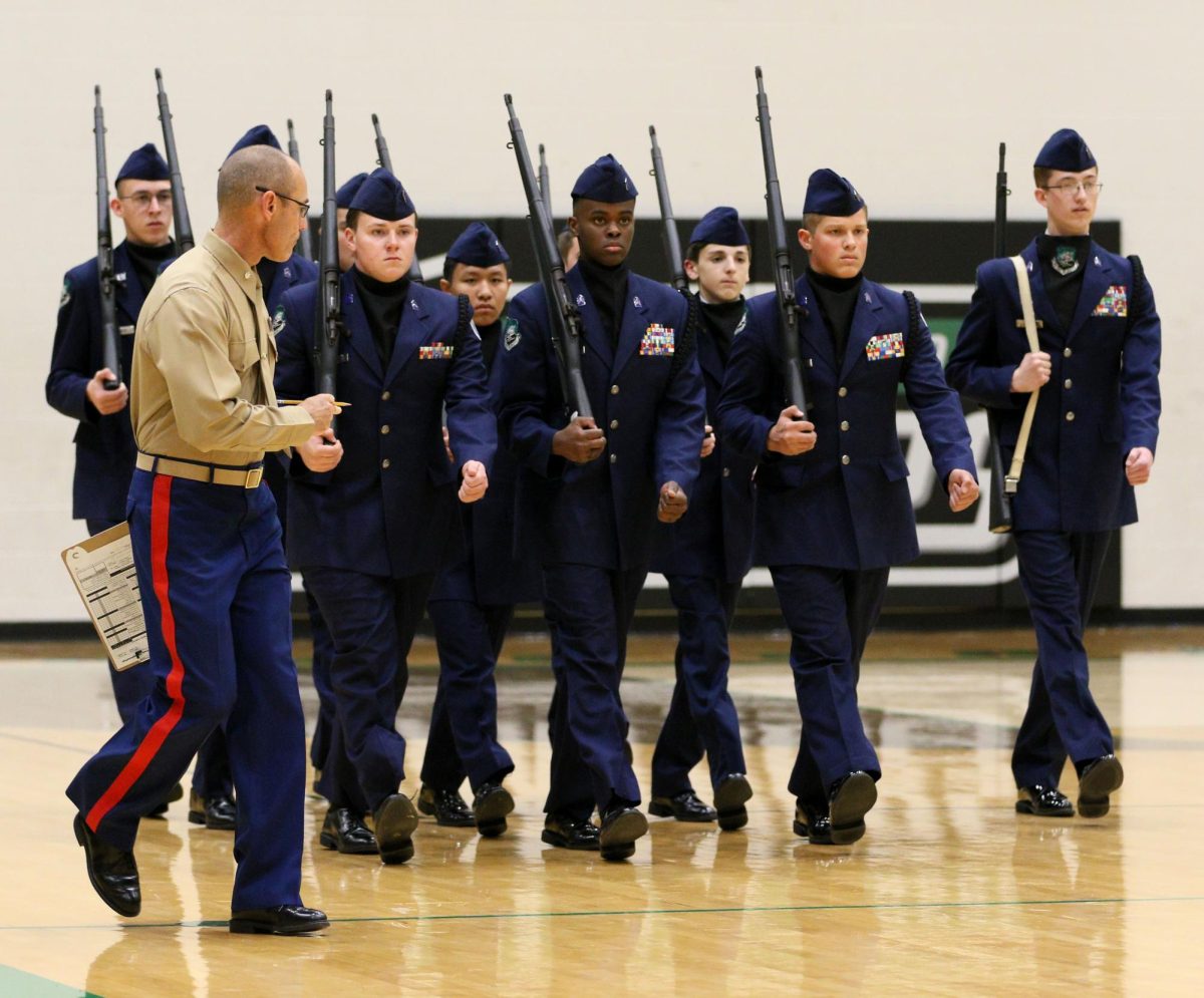 AFJROTC hosted its first and only drill meet, achieving first place in all categories.