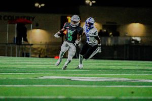 Running back Arieus Finley ran with a lot of open field. 