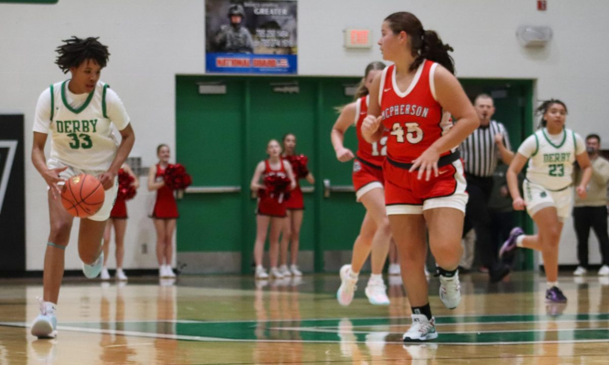 Player running to make a basket.