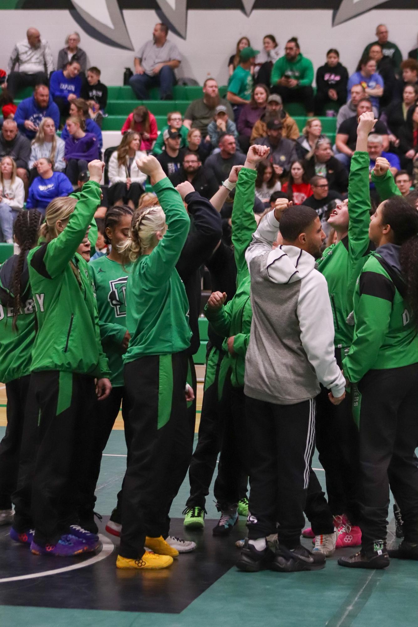 Girls and boys varsity wrestling vs. girls and boys Kapaun (Photos Delainey Stephenson)