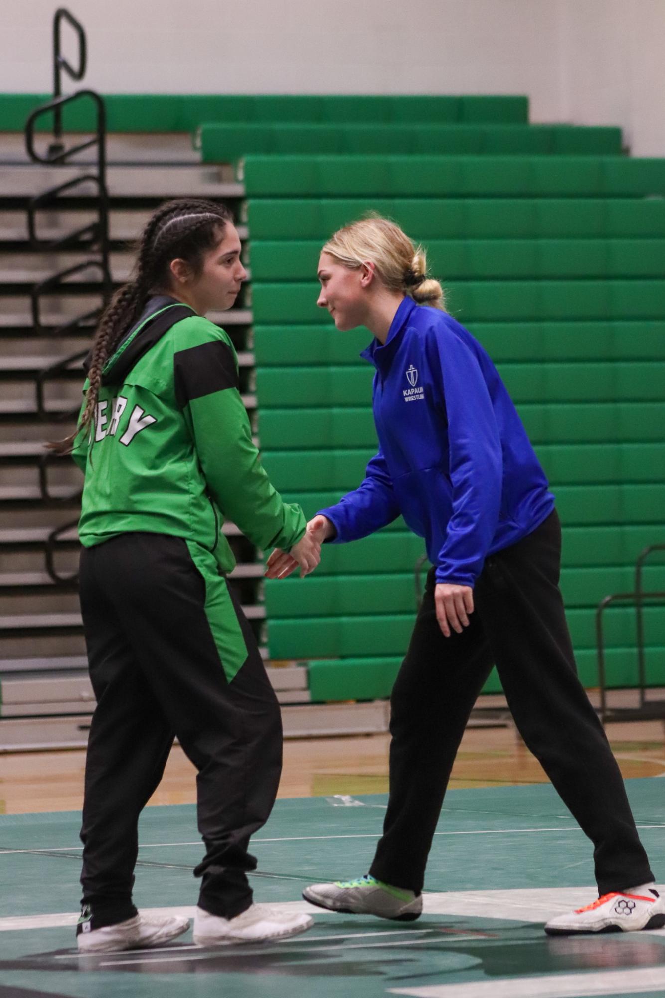 Girls and boys varsity wrestling vs. girls and boys Kapaun (Photos Delainey Stephenson)