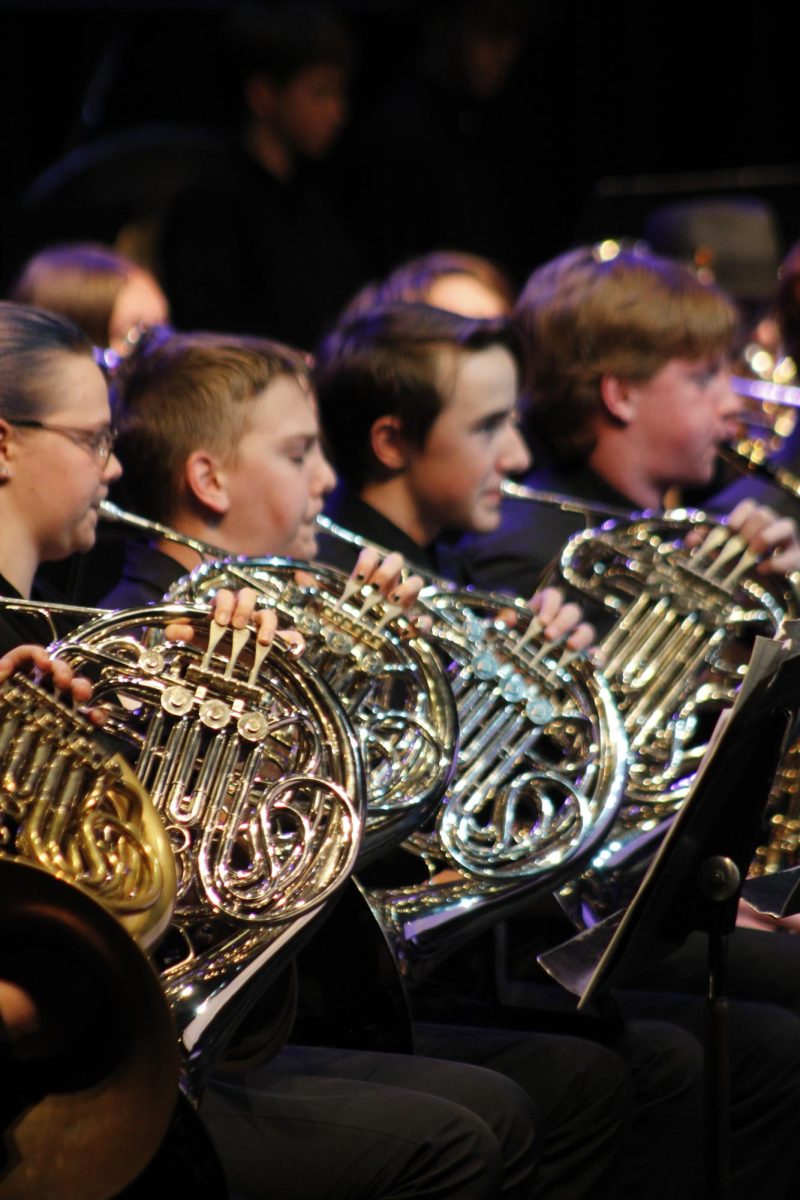 Varsity band performs.