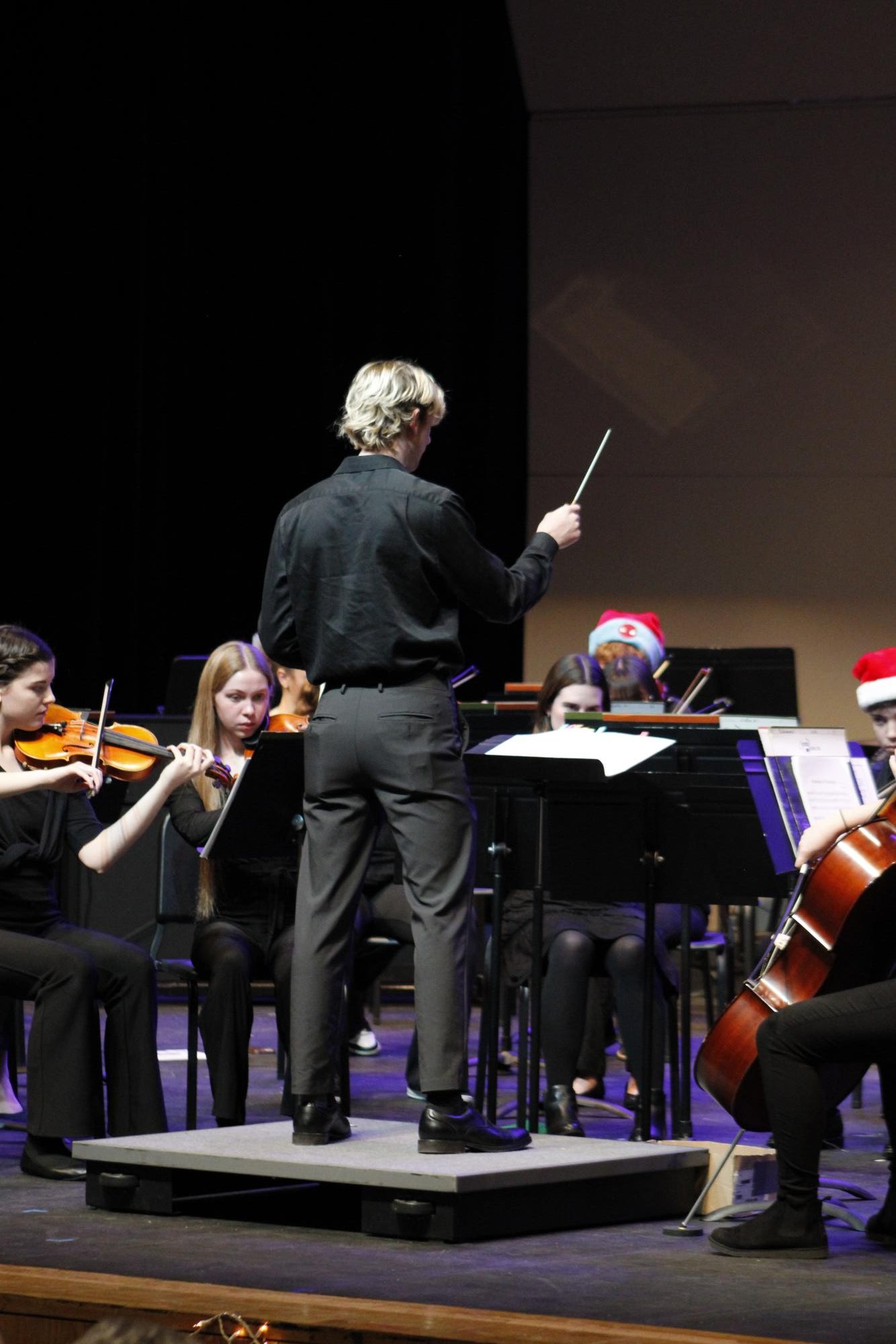 Seniors directing philharmonic orchestra (Photos by Persephone Ivy)