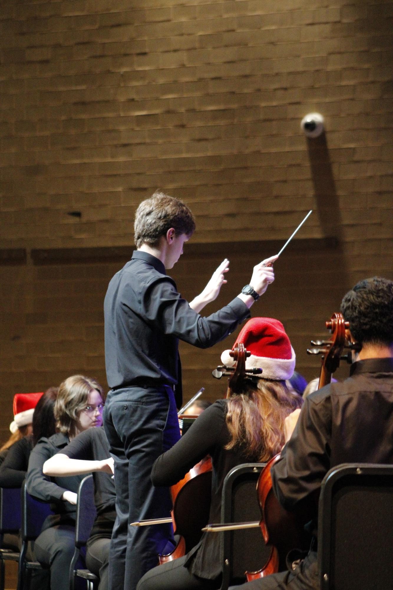 Seniors directing philharmonic orchestra (Photos by Persephone Ivy)