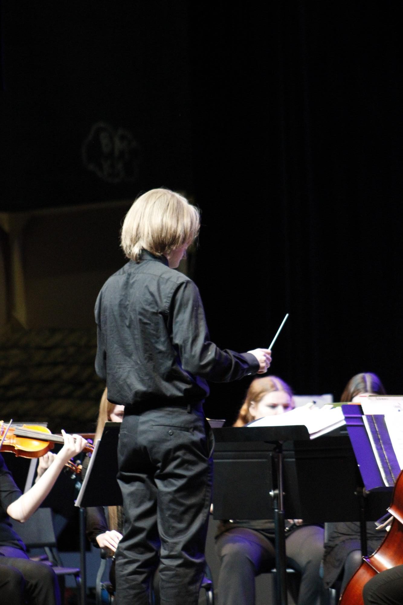 Seniors directing philharmonic orchestra (Photos by Persephone Ivy)