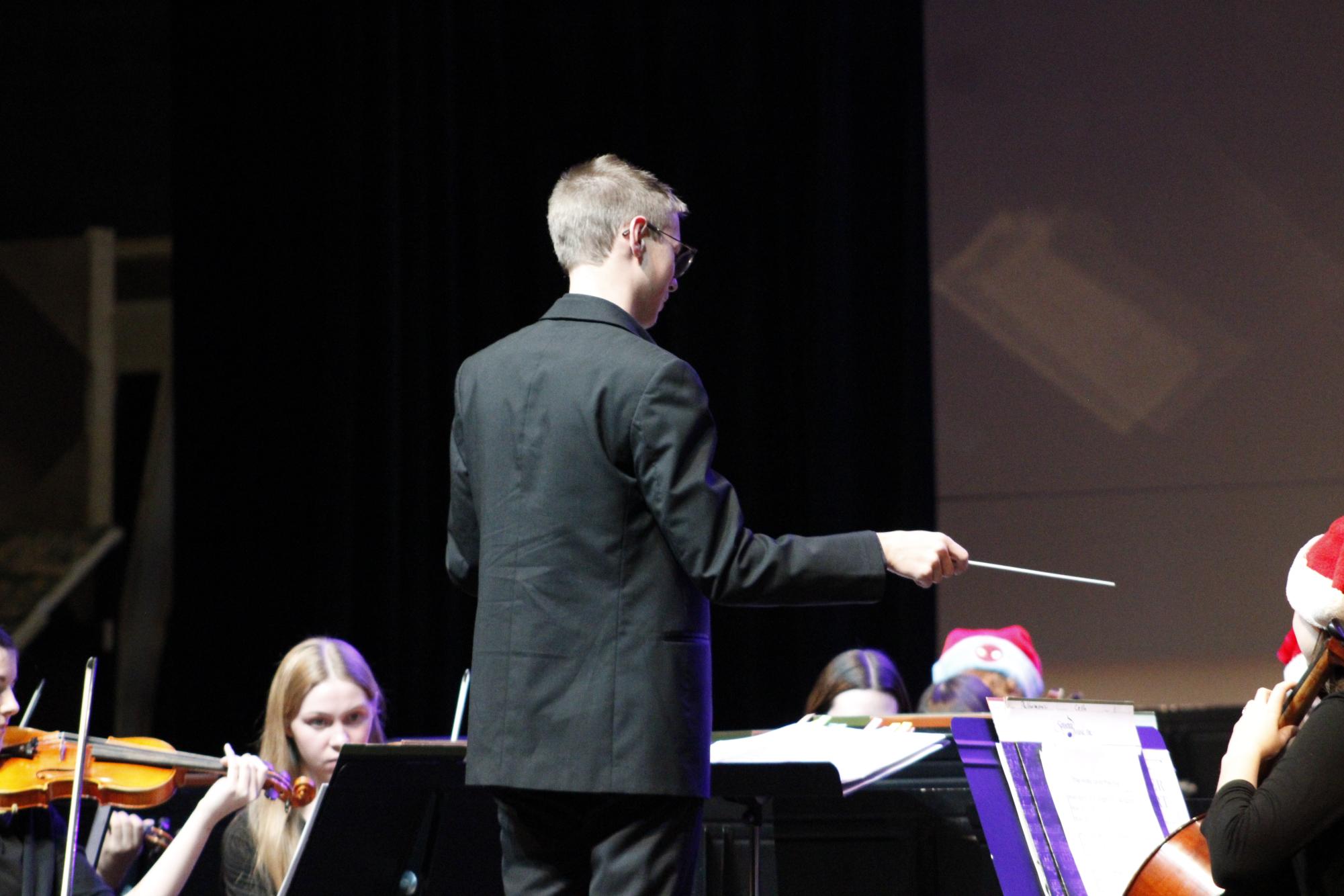 Seniors directing philharmonic orchestra (Photos by Persephone Ivy)