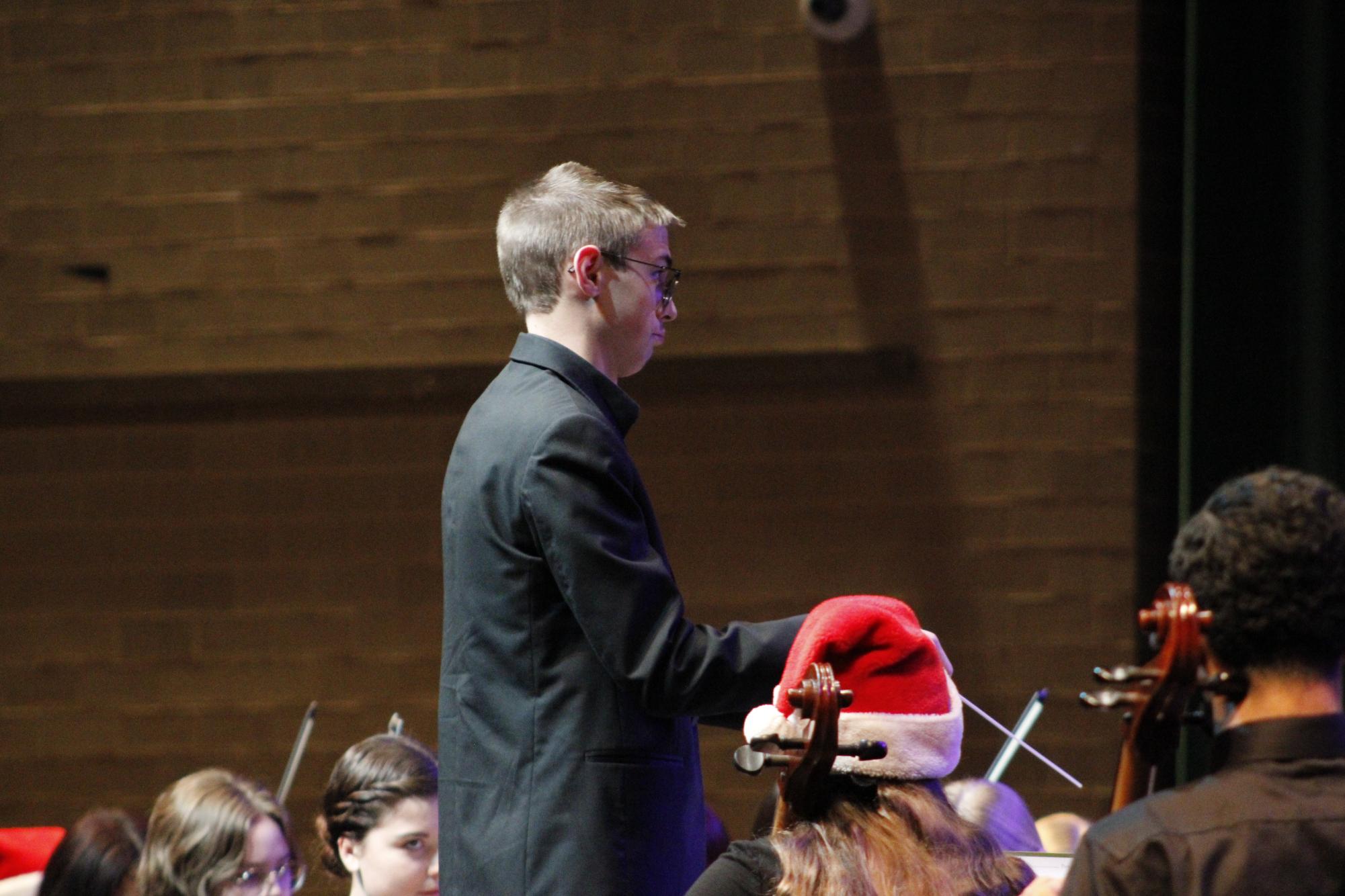 Seniors directing philharmonic orchestra (Photos by Persephone Ivy)