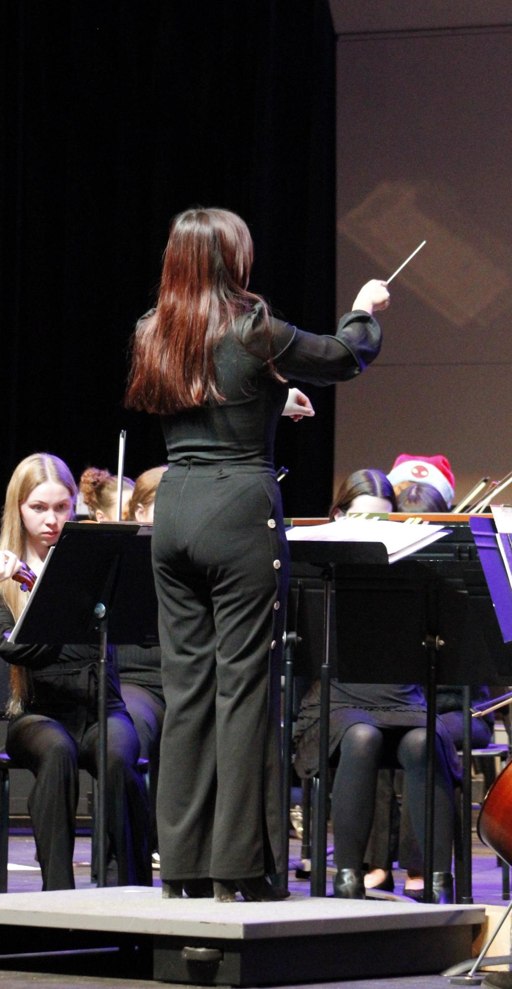 Seniors directing philharmonic orchestra (Photos by Persephone Ivy)