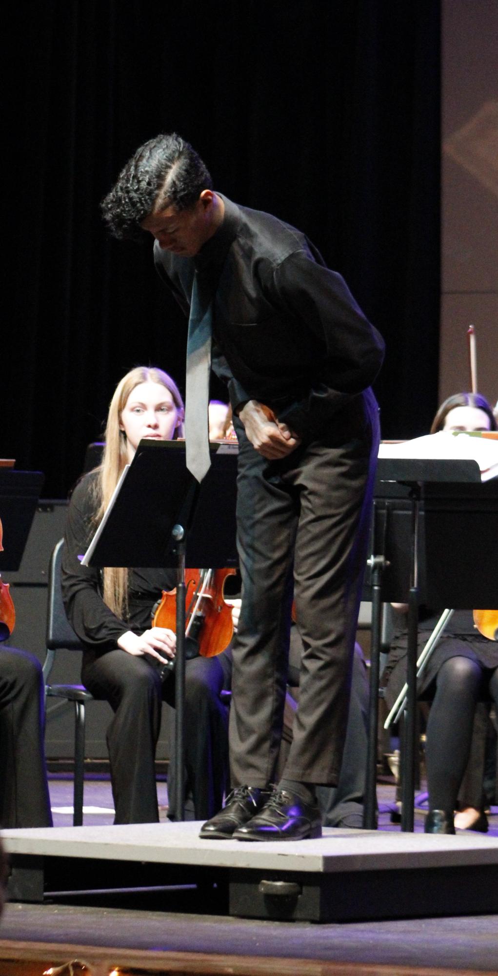 Seniors directing philharmonic orchestra (Photos by Persephone Ivy)