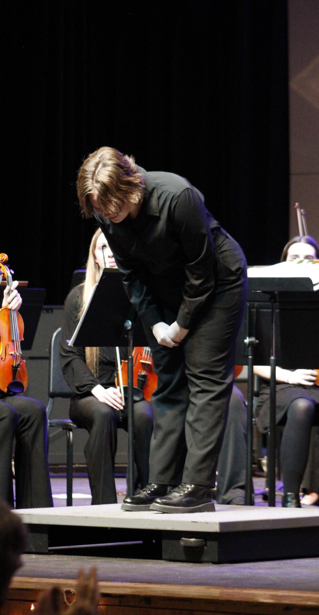 Seniors directing philharmonic orchestra (Photos by Persephone Ivy)