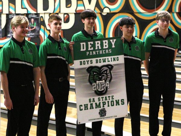 The Panther bowling teams excelled at a home triangular meet, with the varsity boys clinching first place by totaling 2,909 pins. Junior Cash Carns led the individual standings with a score of 753 pins. The varsity girls placed second with 2,084 pins, highlighted by junior Taylor Truesdale’s fourth-place finish with 545 pins.