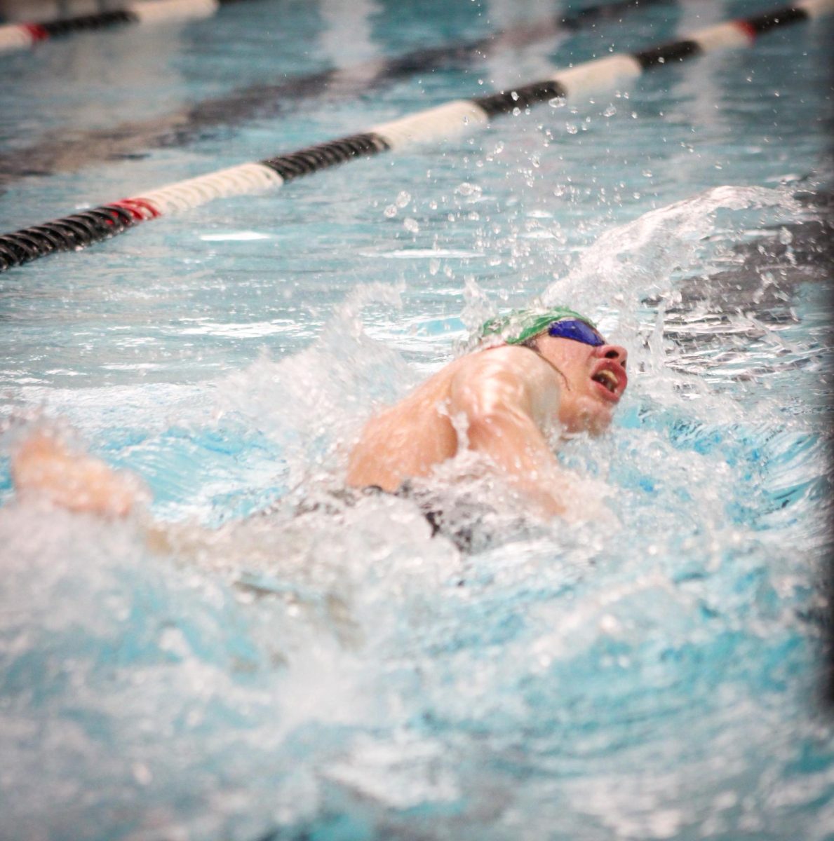 DHS varsity boys swim competed against Campus, Maize, Maize South, Rose Hill, El Dorado, Southeast Saline, Independence, Junction City, and Great Bend at Campus High School. Derby placed fourth overall with Campus claiming first place.